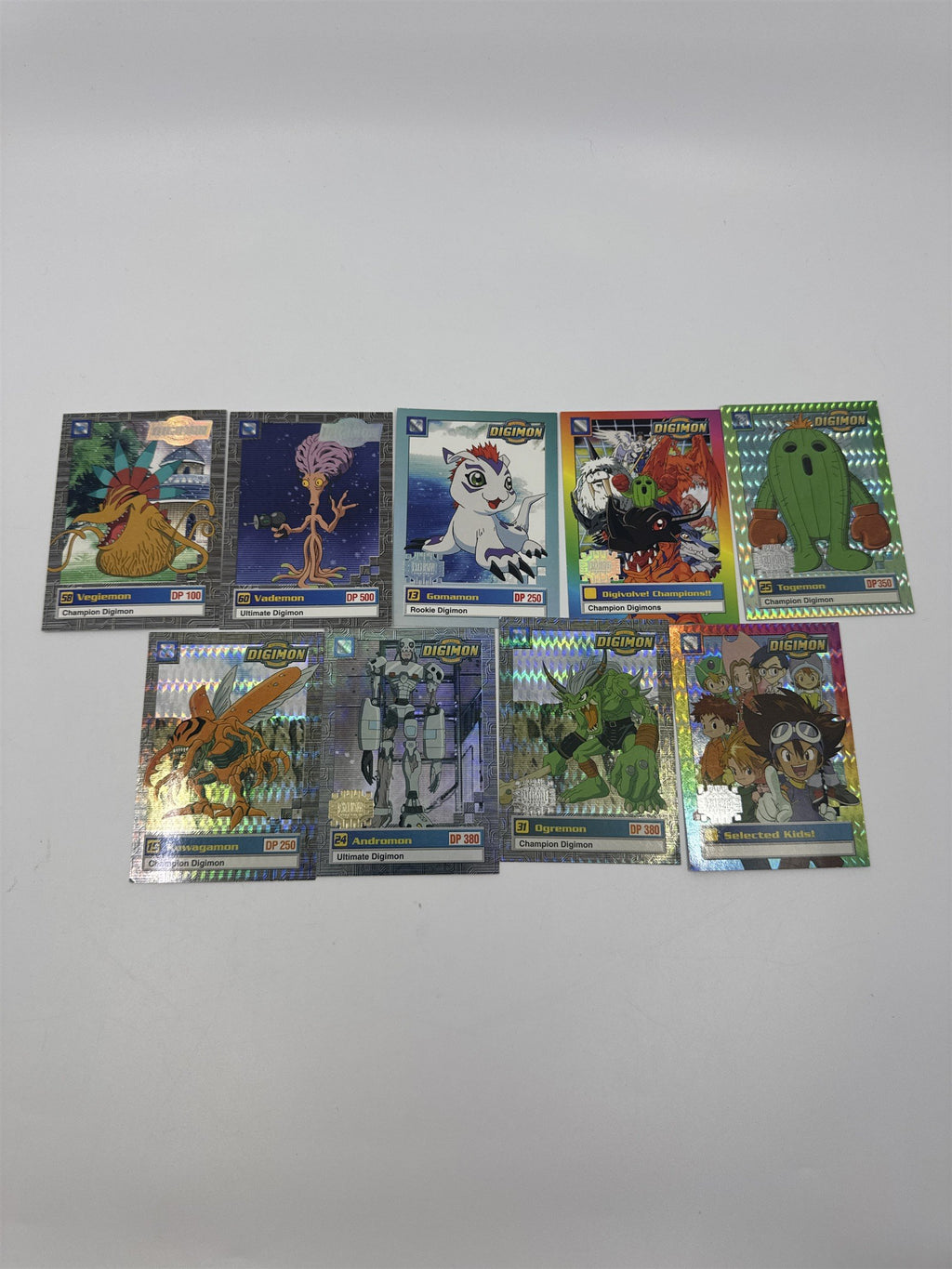 Set Of 9 Digimon Trading Cards