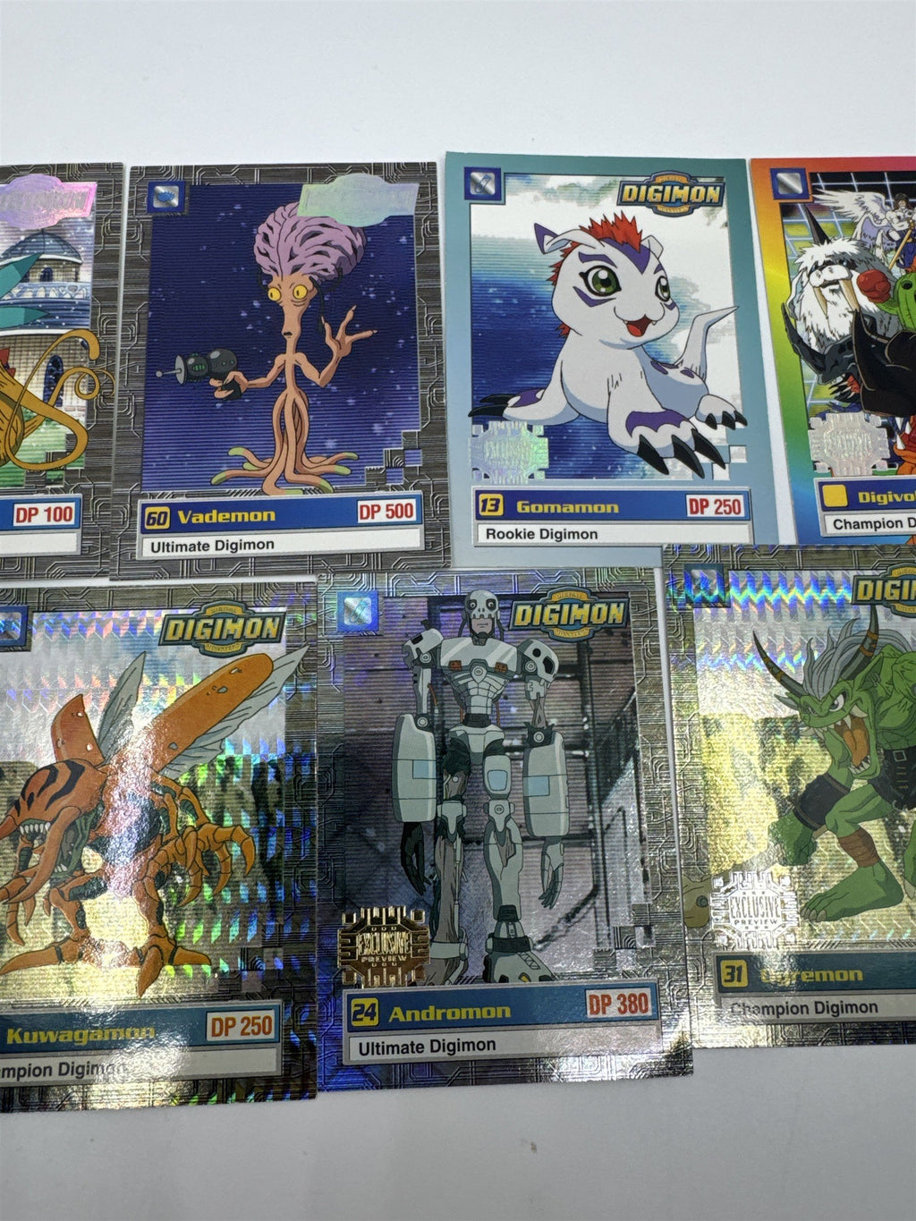 Set Of 9 Digimon Trading Cards