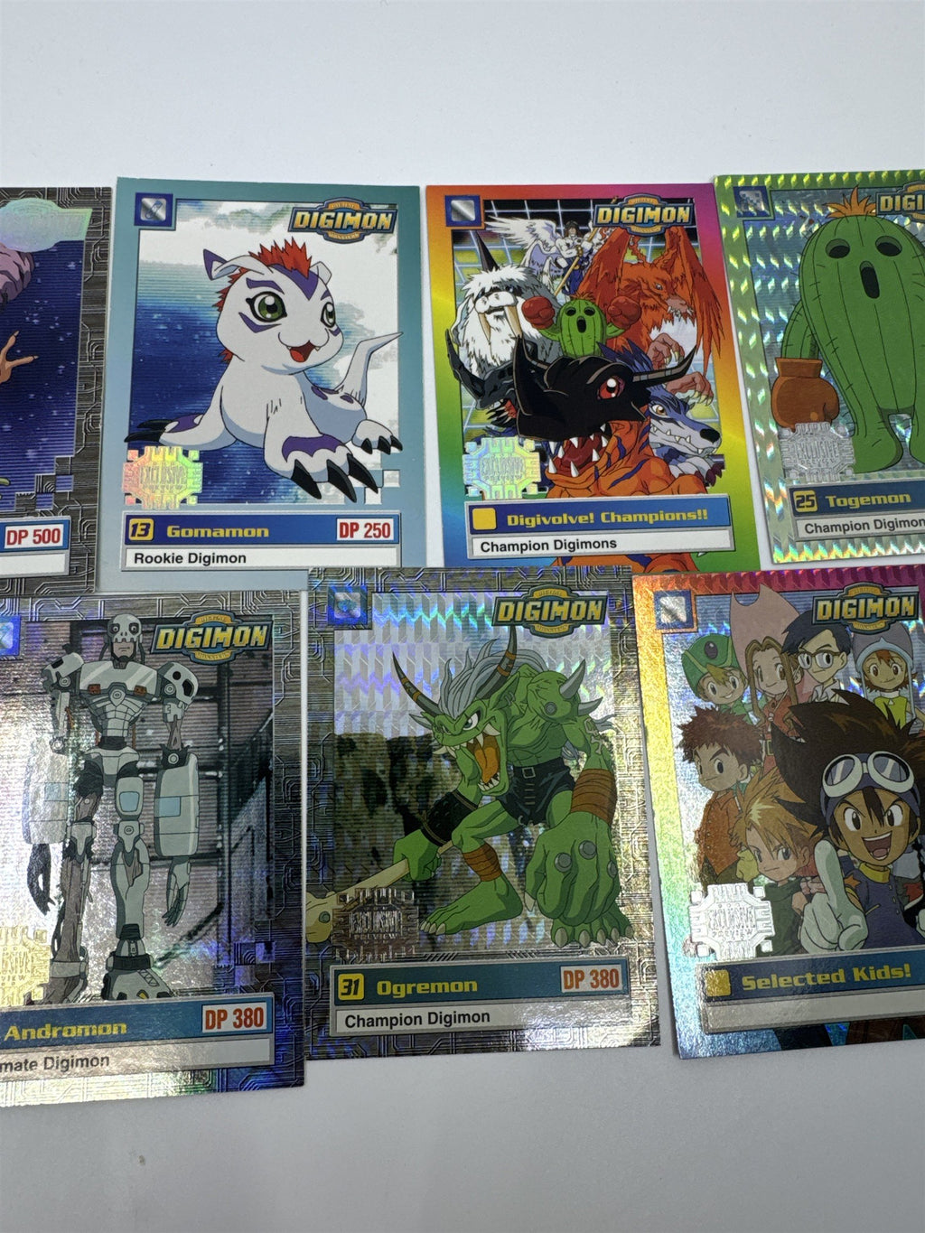 Set Of 9 Digimon Trading Cards
