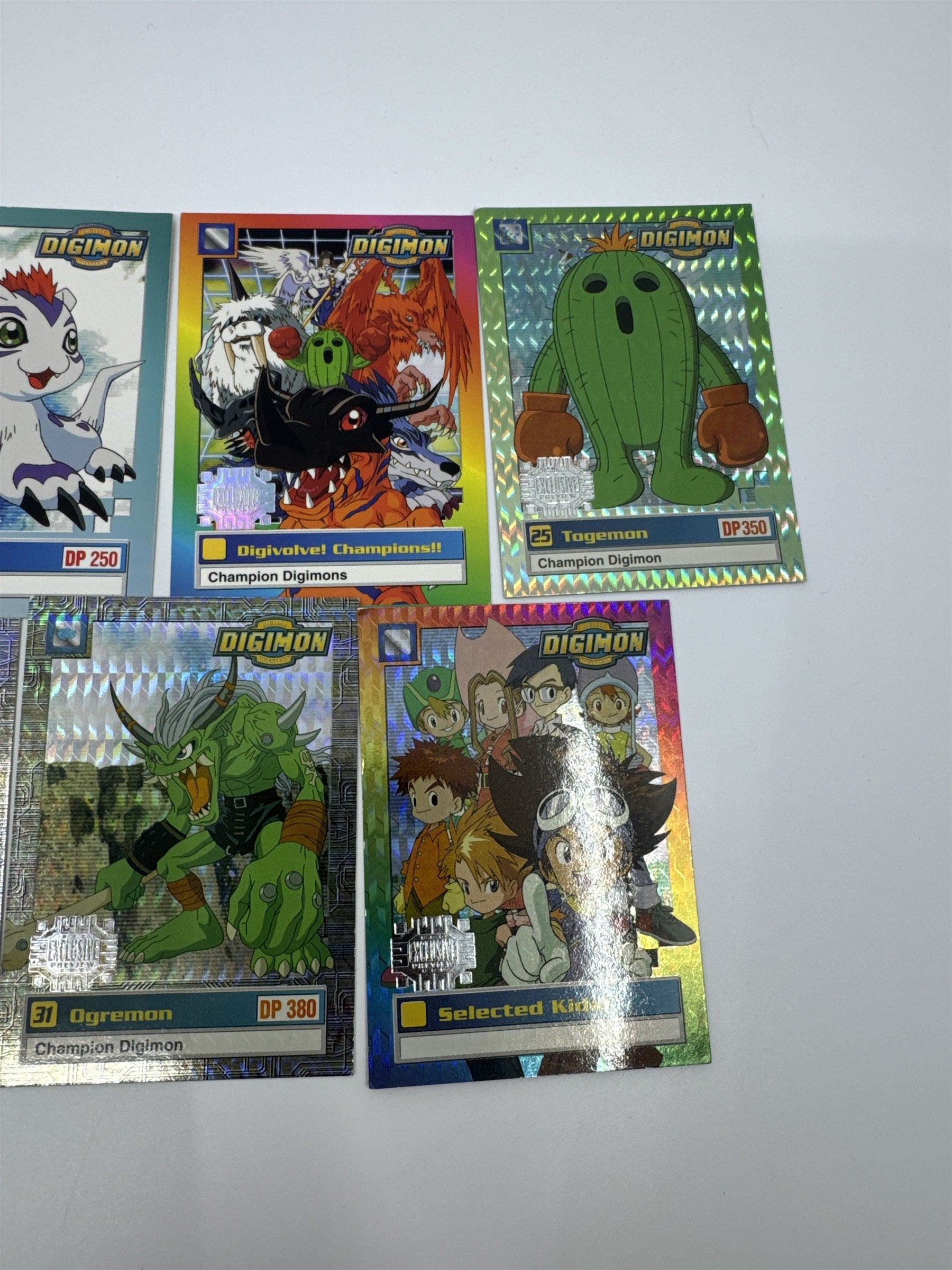 Set Of 9 Digimon Trading Cards
