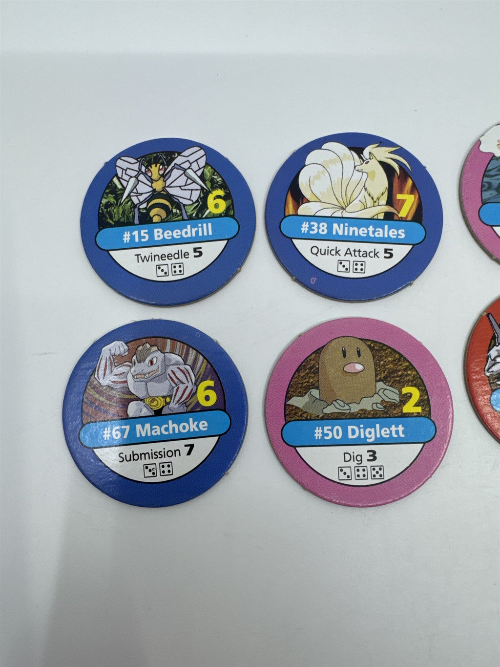 Set Of 12 Pokemon Master Trainer Board Game Replacement Chips