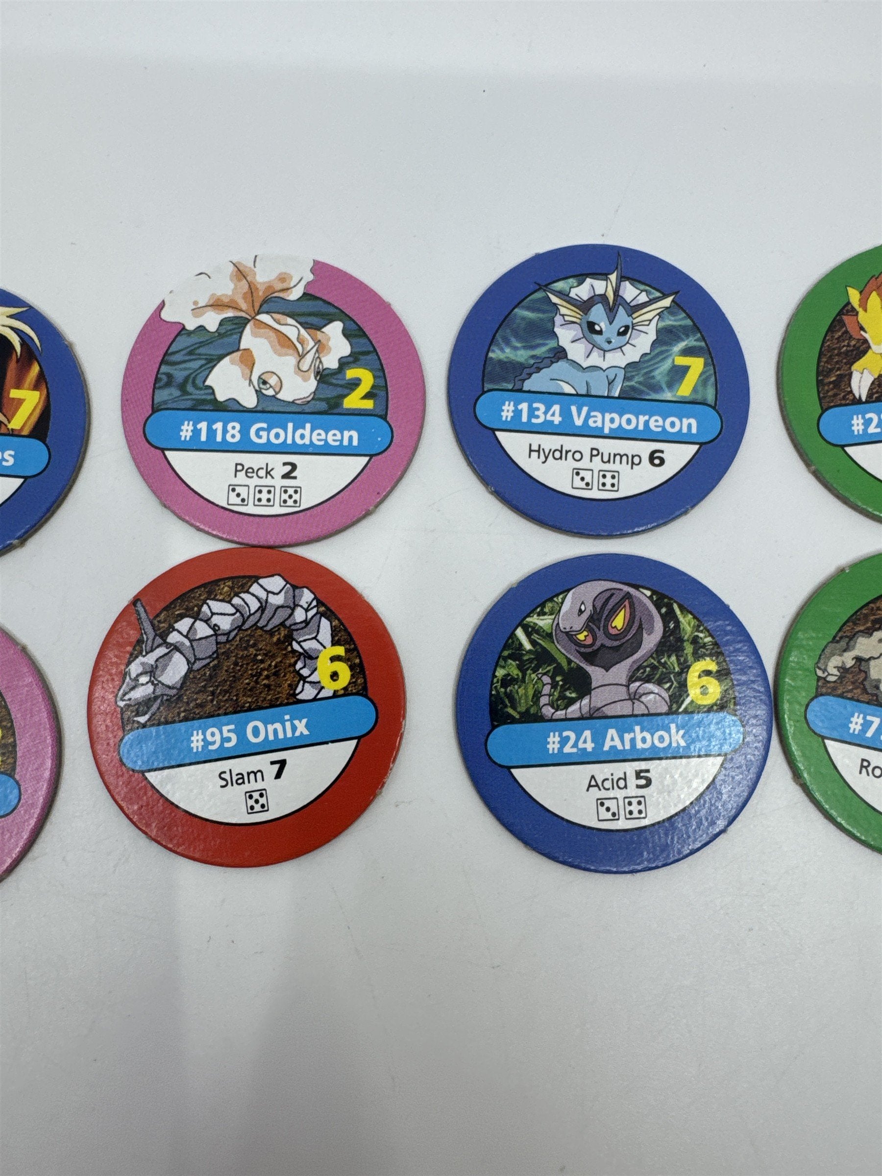 Set Of 12 Pokemon Master Trainer Board Game Replacement Chips
