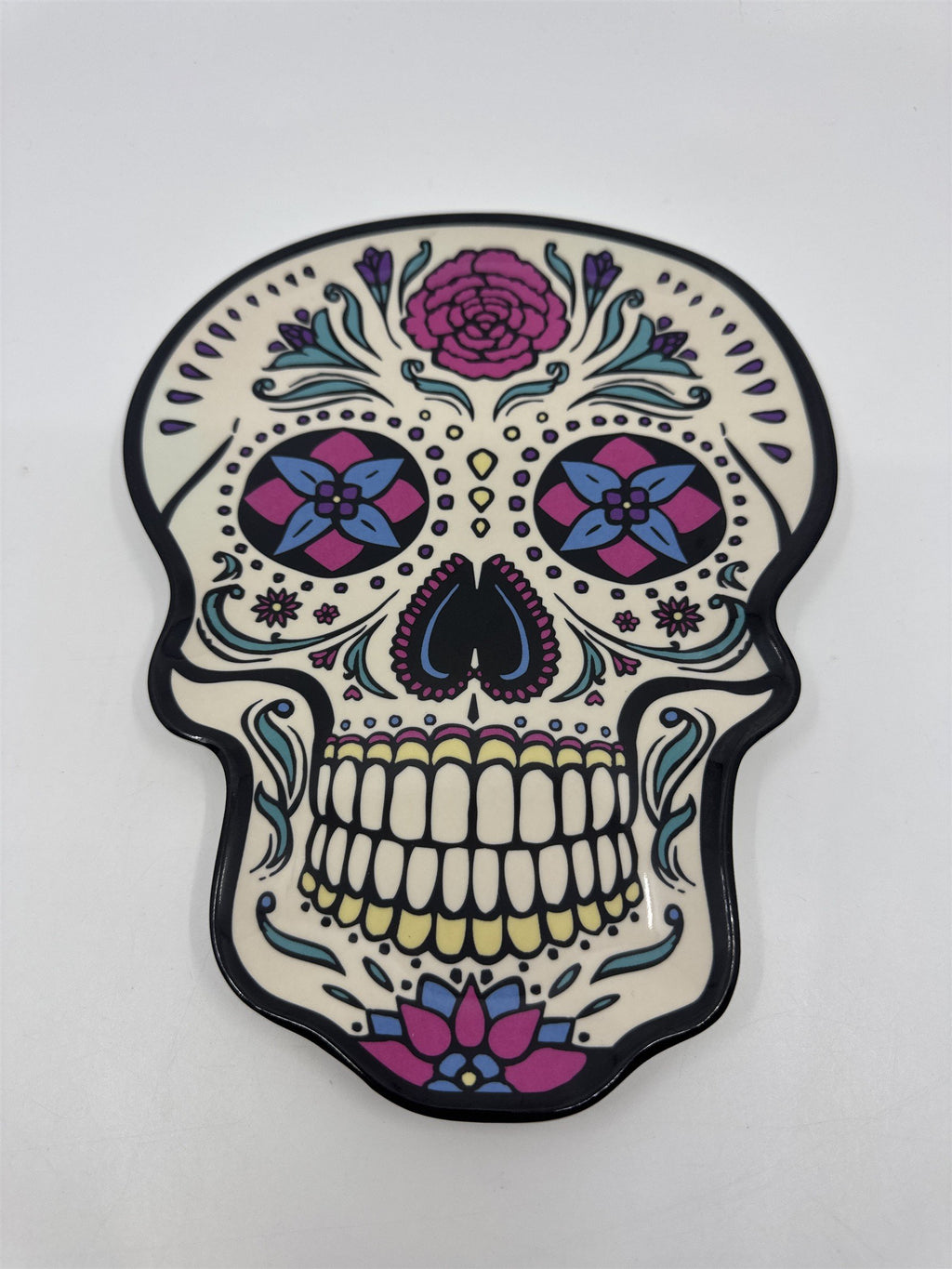 Day of The Dead/Halloween Sugar Skull Shaped Spoon Rest Plate Decor