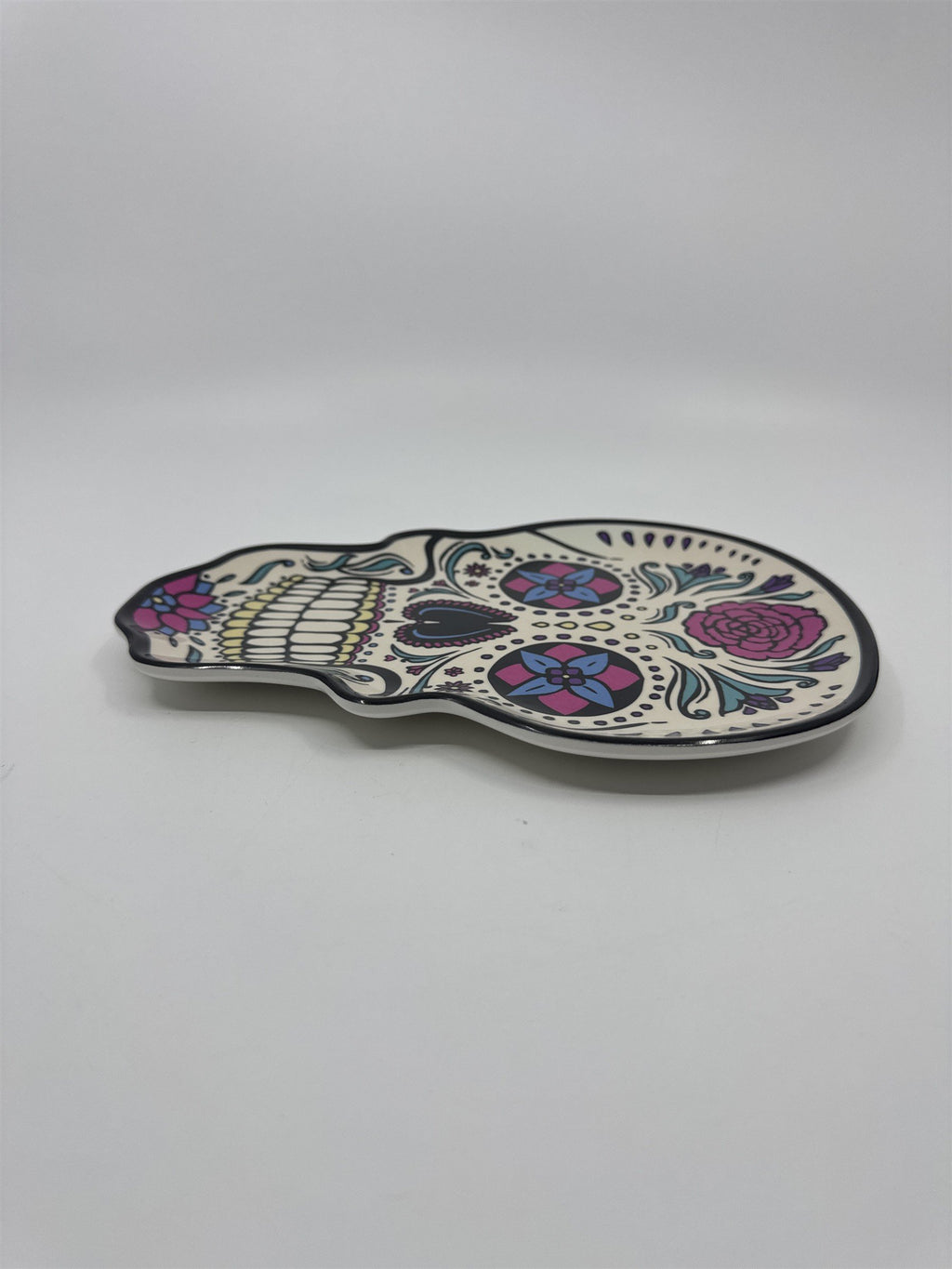 Day of The Dead/Halloween Sugar Skull Shaped Spoon Rest Plate Decor