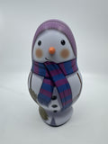 Christmas Snowman W/ Scarf Tin Storage/Candy Container Holiday Decor