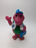 Vintage 1992 Barney Bank The Purple Dinosaur 7" Going to School Plastic Coin