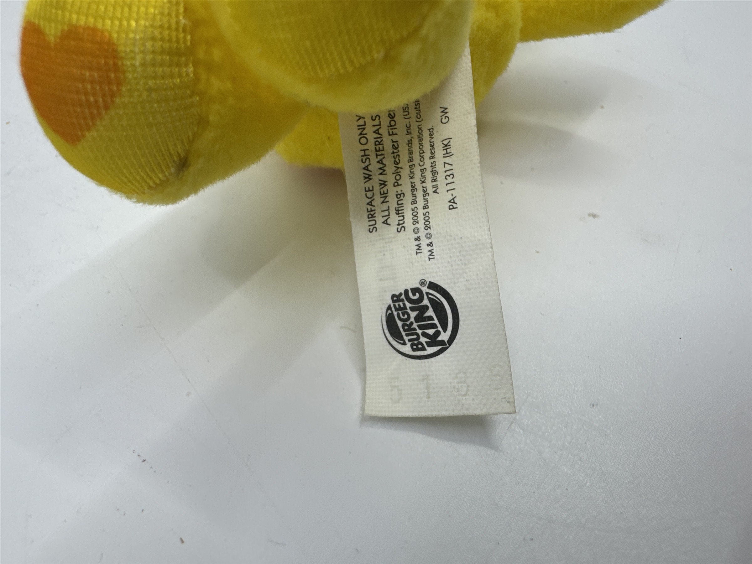 2005 Yellow Sunshine Care Bear Keychain Burger King Toy Collectible