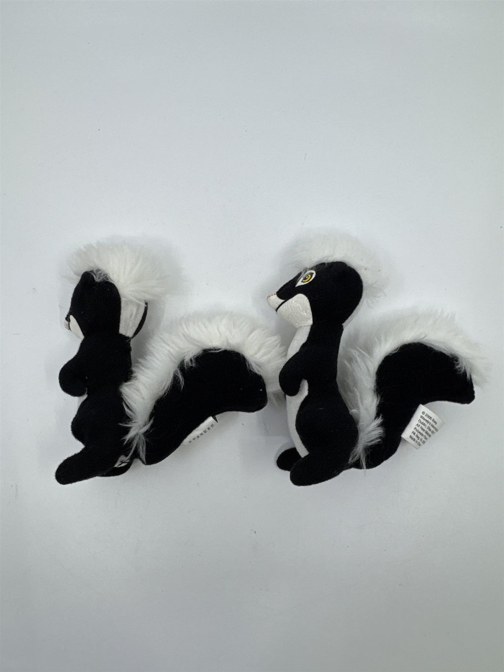 Set Of Two 2005 Skunk Plush Wendy's Kid's Meal Toy Reeko Skunks