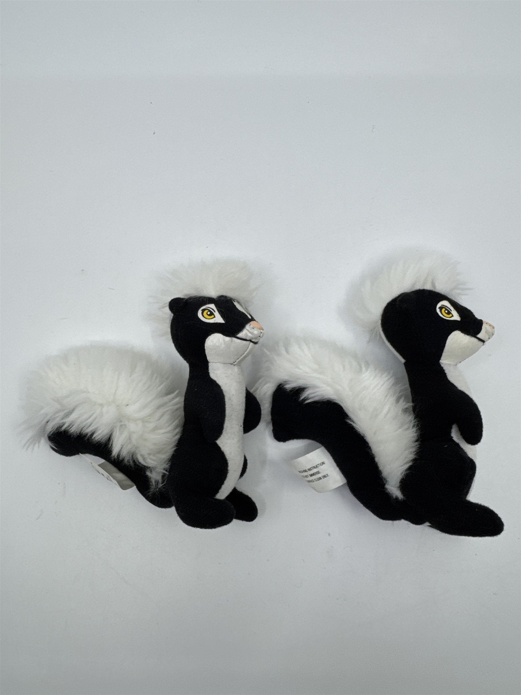 Set Of Two 2005 Skunk Plush Wendy's Kid's Meal Toy Reeko Skunks
