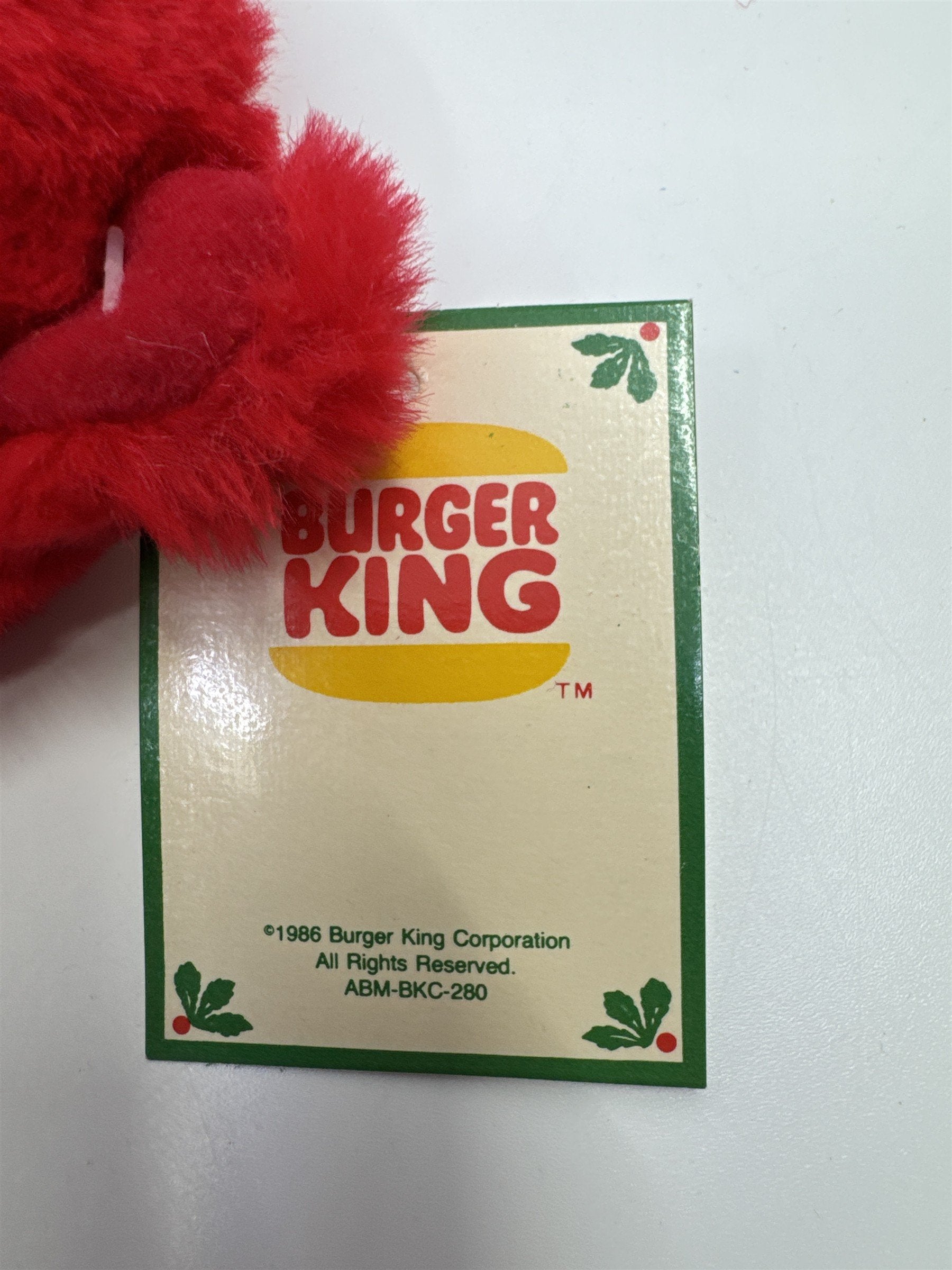 Set Of Four Vintage Crayola Crayon Plush Teddy Bear Burger King Toys W/ Tags