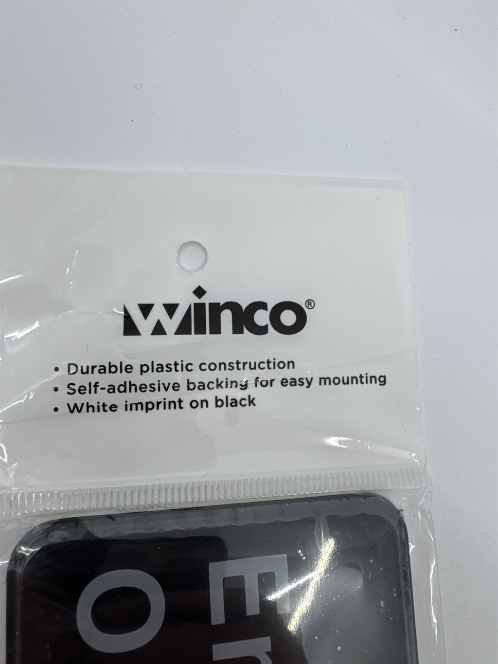 Winco Employees Only Black And White Adhesive Business Sign