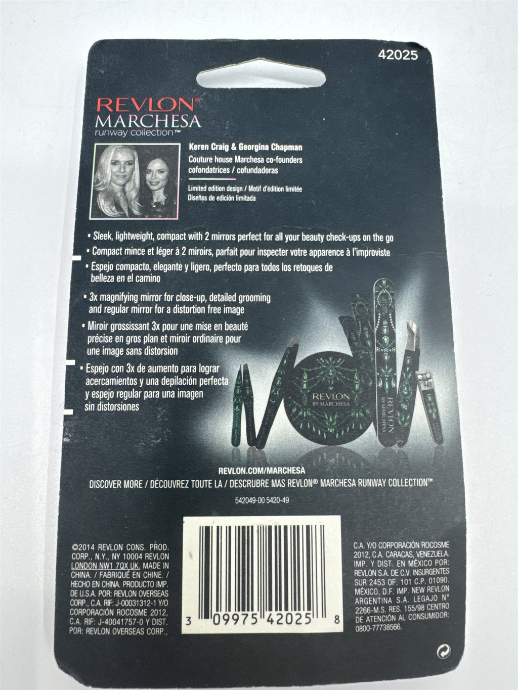 Revlon By Marchesa 3X Zoom And Normal Pink Mirror Runway Collection Sealed
