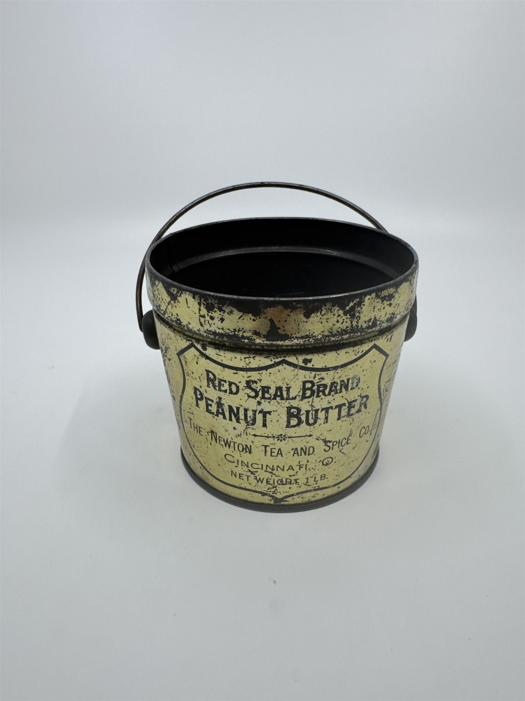 Vintage Peanut Butter Pail Tin Newton Cincinnati OH 1 LB. Empty Tin