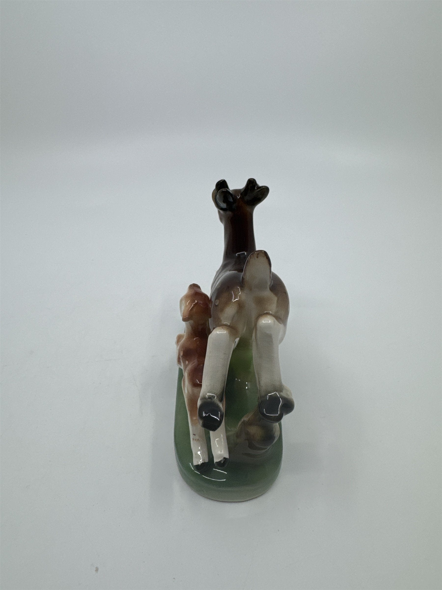 Vintage Doe And Deer Fawn Porcelain Figurine Made In Japan Nature Decor