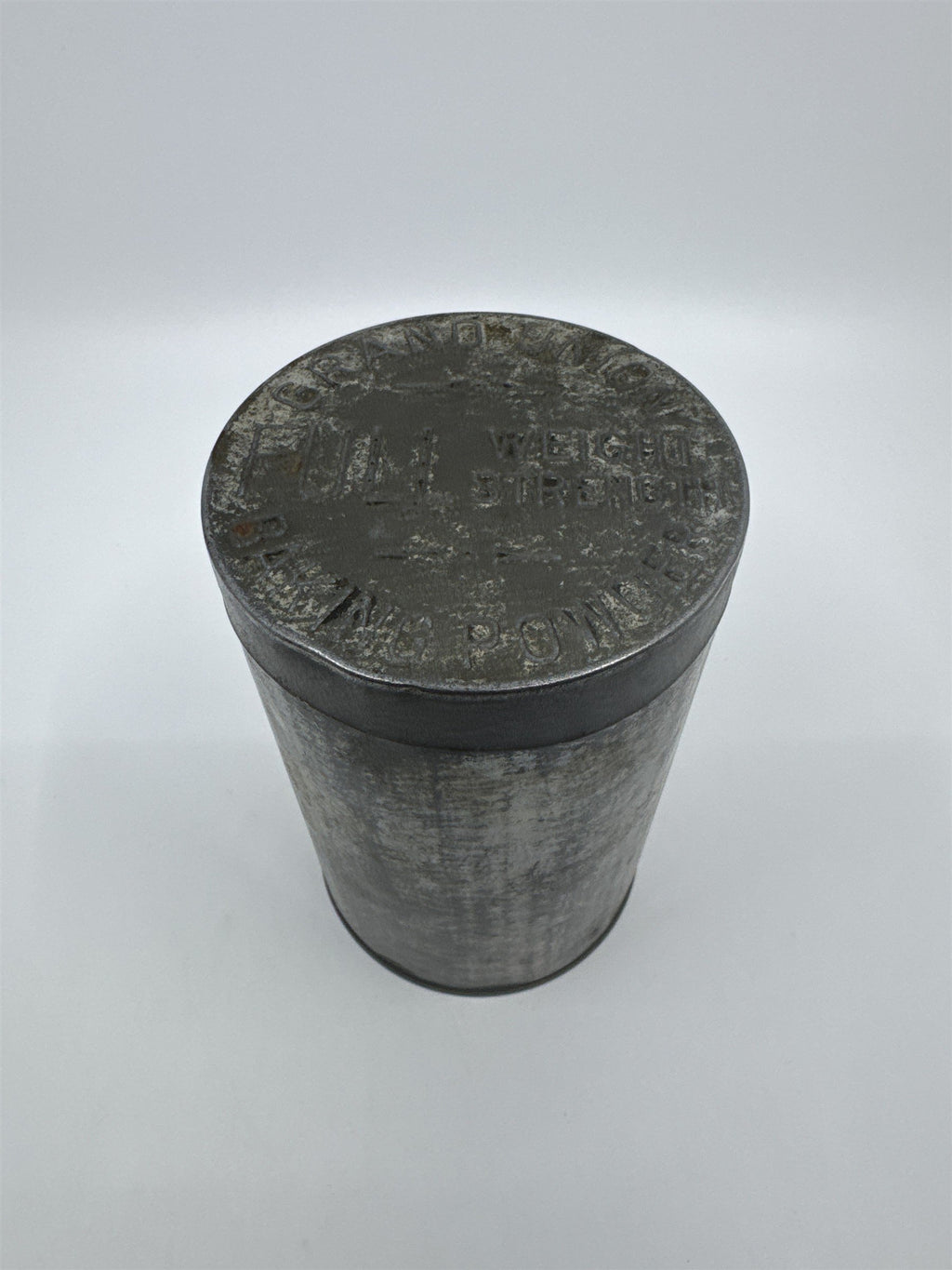 Vintage Grand Union Full Weight Strength Baking Powder Advertising Empty Tin