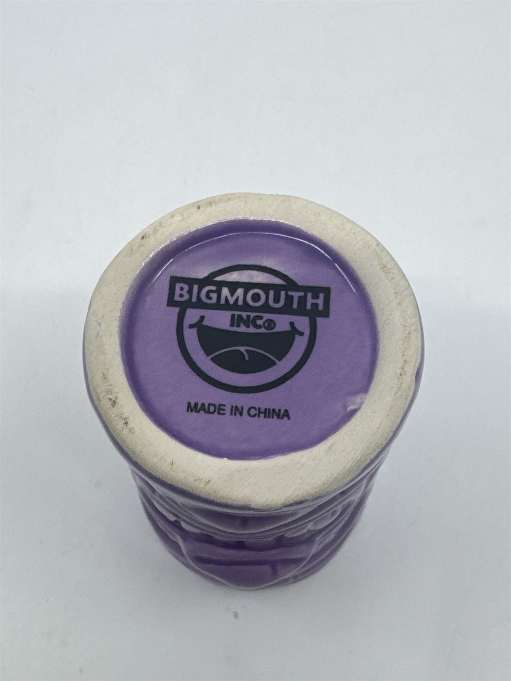 Purple Tiki Shot Ceramic Tropical Shotglass Tiki Big Mouth Barware