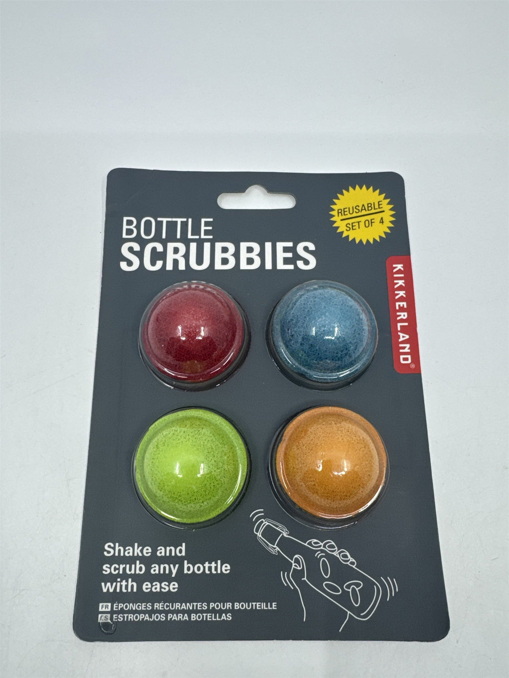 Kikkerland Reusable Bottle Scrubbies New In Packaging