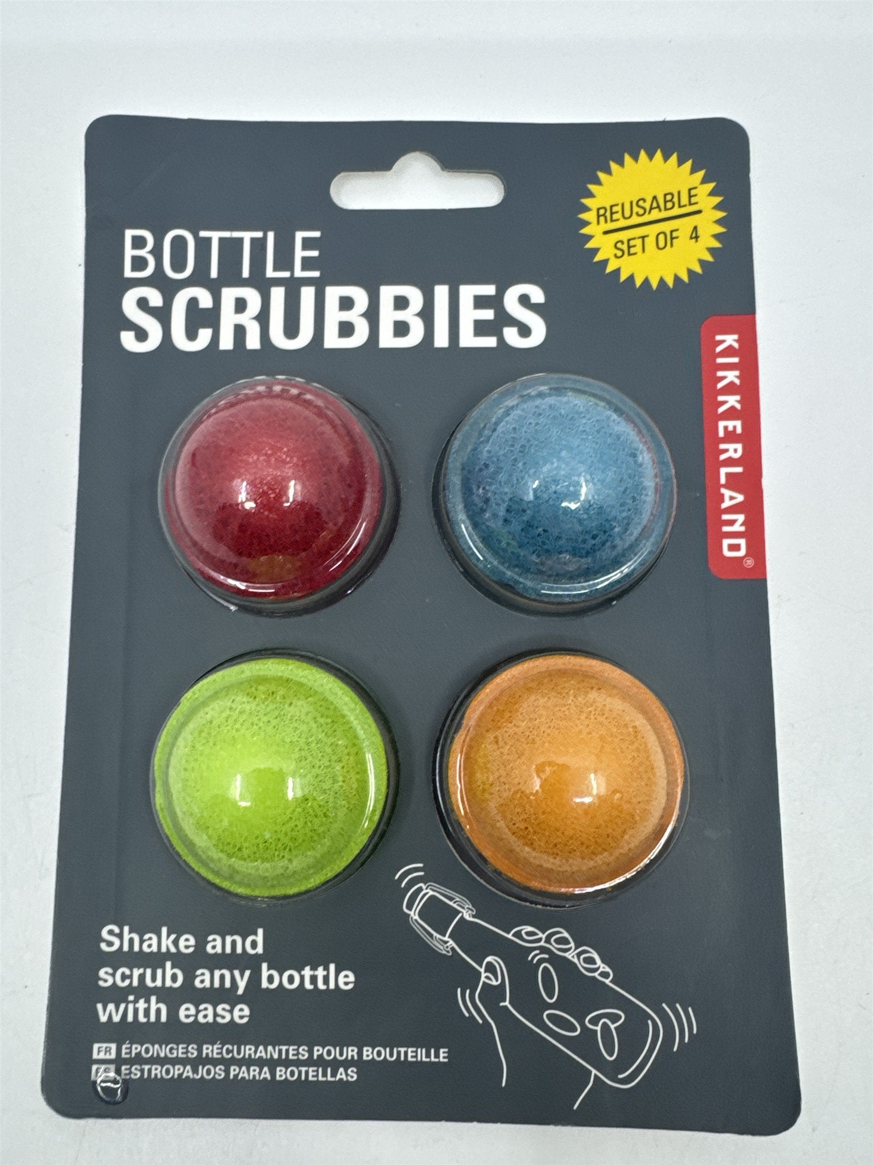 Kikkerland Reusable Bottle Scrubbies New In Packaging