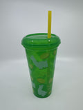 Green And Yellow "Make LLama-Nade" Llama Themed 32 Oz. Lemonade Fair Cup