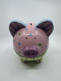 Ceramic Colorful Pink, Blue, Purple, and Green Girl's Piggy Bank