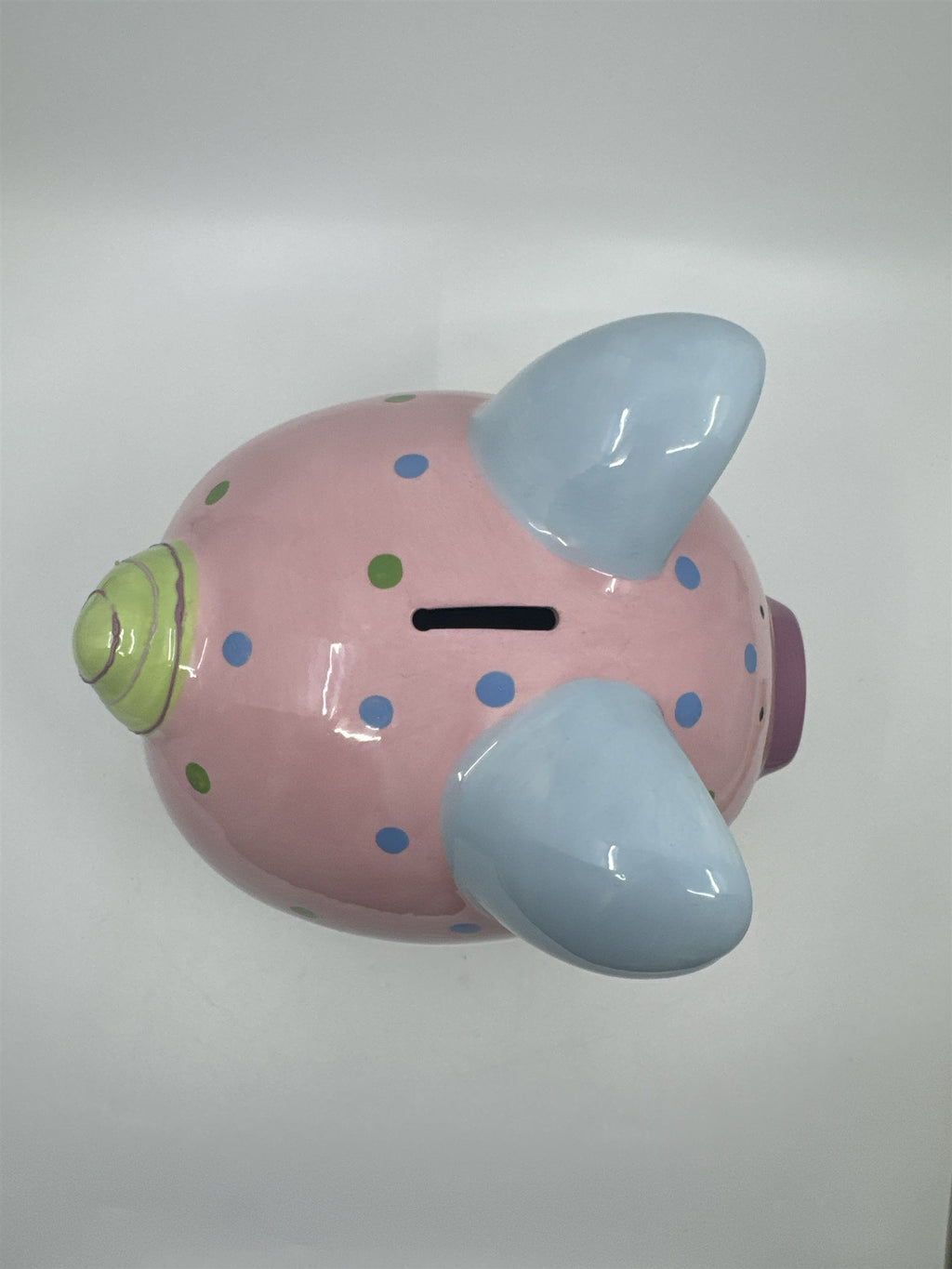 Ceramic Colorful Pink, Blue, Purple, and Green Girl's Piggy Bank