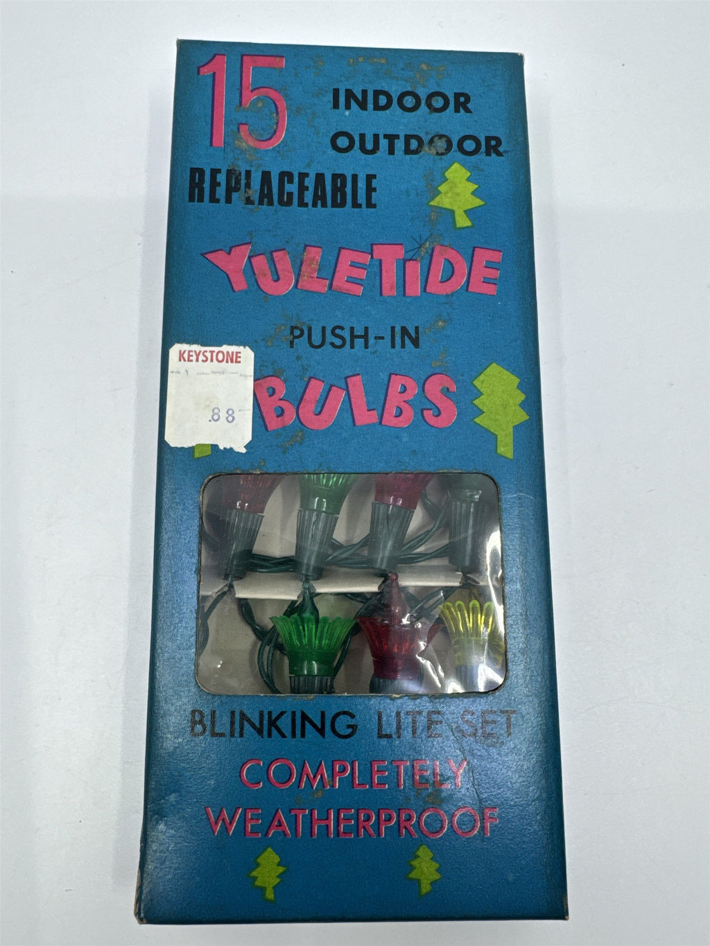 Set of 15 Vintage Yuletide Replaceable Yuletide Push-In Bulbs In/Outdoor Lights