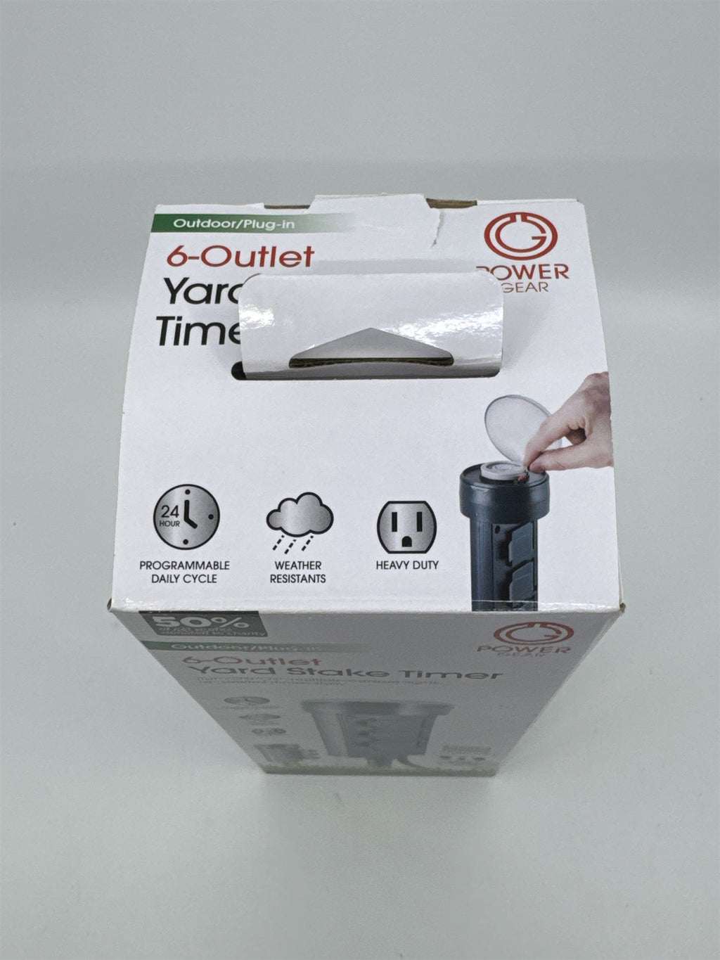 Jasco Outdoor Grounded Heavy Duty 6-Outlet Yard Stake Timer Weather Resistant