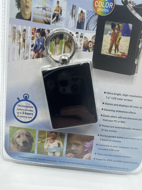 Digital Photo Keychain 60 Color Photos W/ Rechargeable Battery 1.4" LCD Screen
