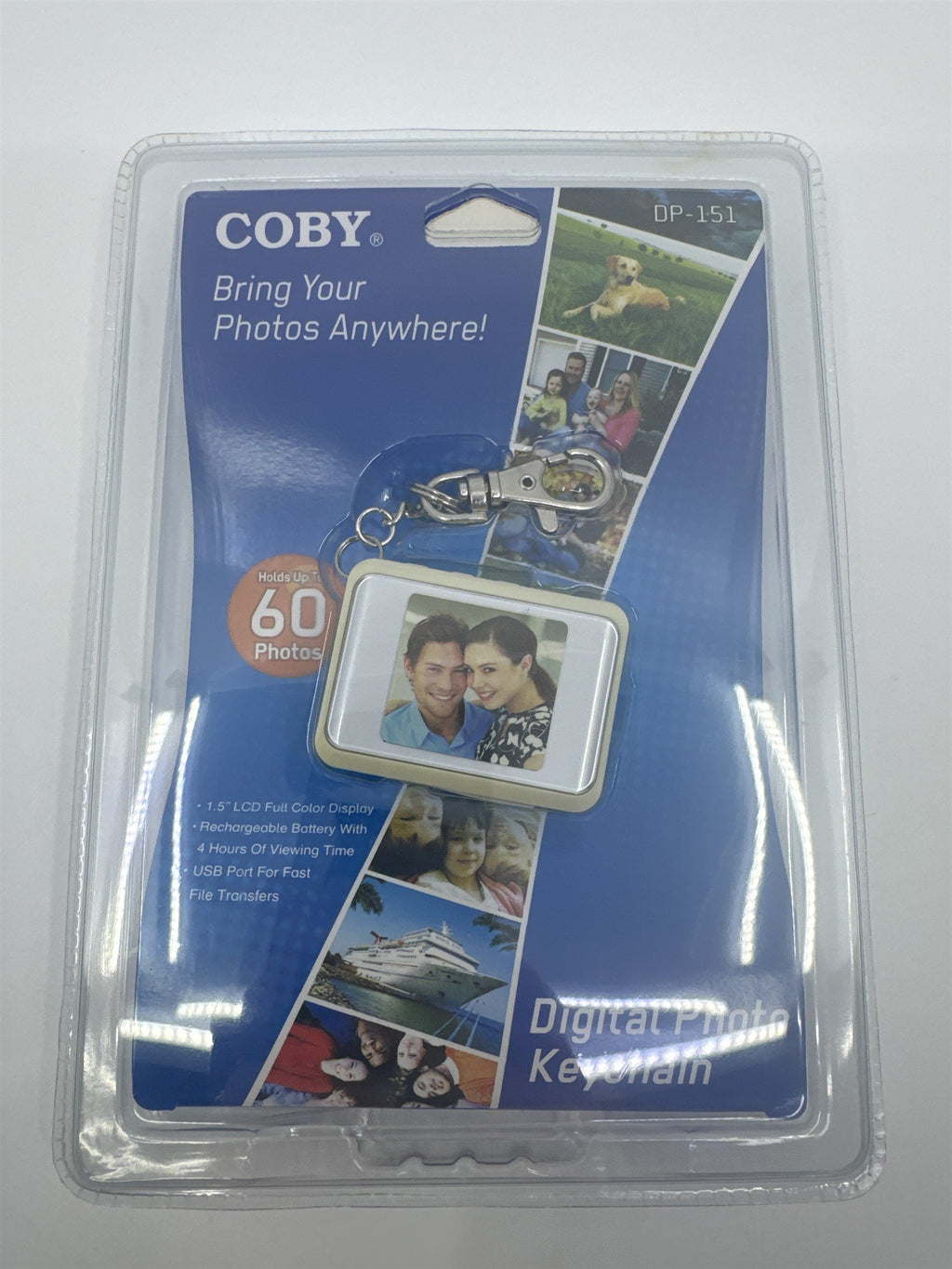 Coby Digital Photo Keychain 60 Color Photos W/ 1.5" LCD Screen