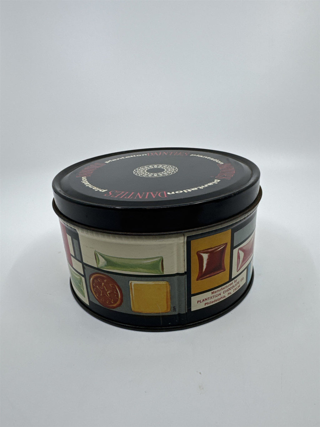 Vintage Plantation Dainties 32 Oz. Empty Advertising Candy Tin