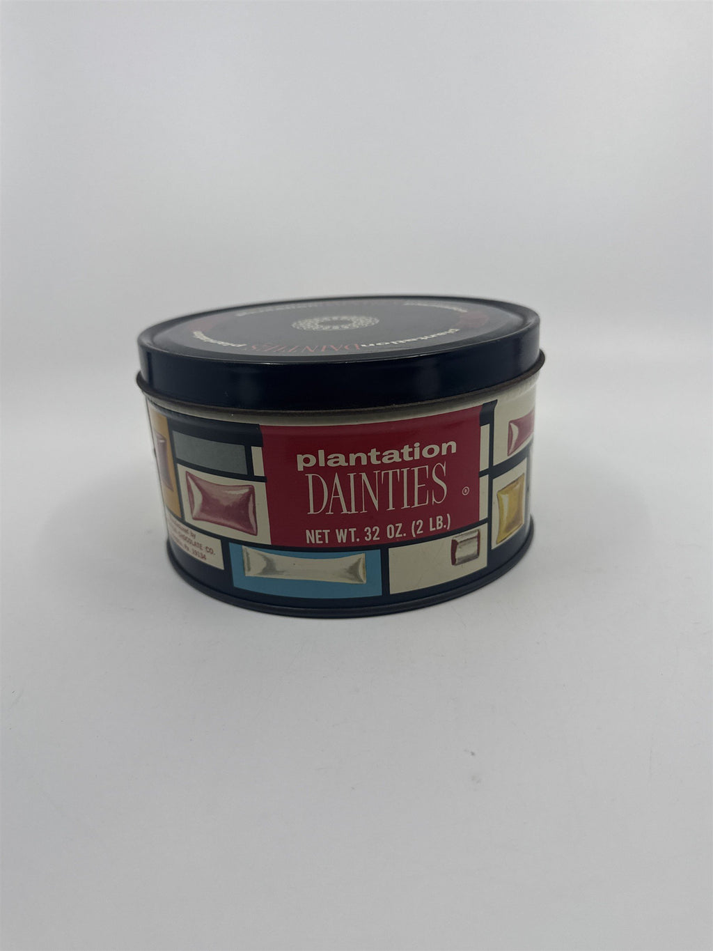 Vintage Plantation Dainties 32 Oz. Empty Advertising Candy Tin