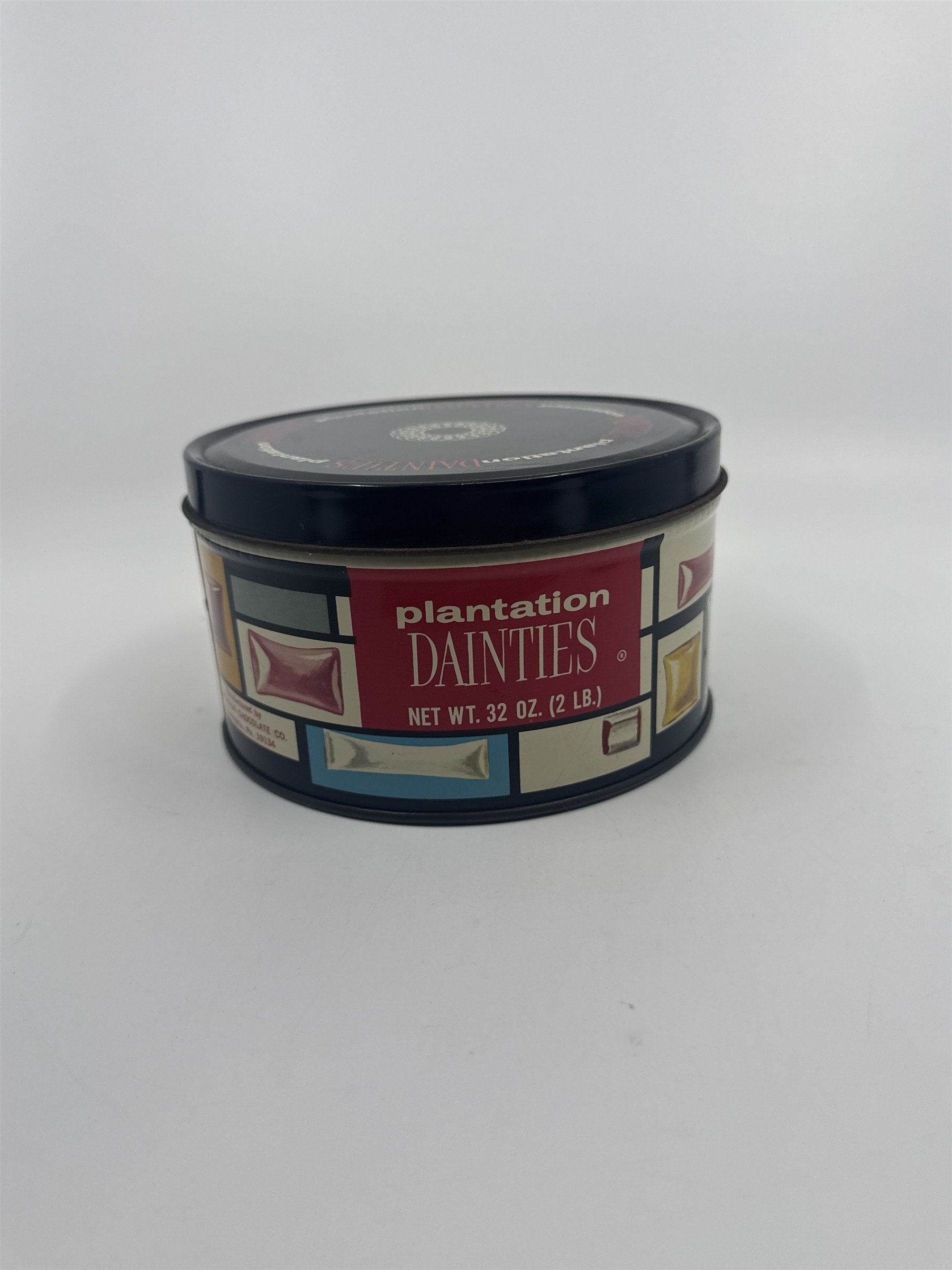 Vintage Plantation Dainties 32 Oz. Empty Advertising Candy Tin