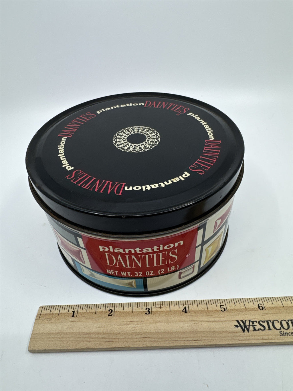 Vintage Plantation Dainties 32 Oz. Empty Advertising Candy Tin