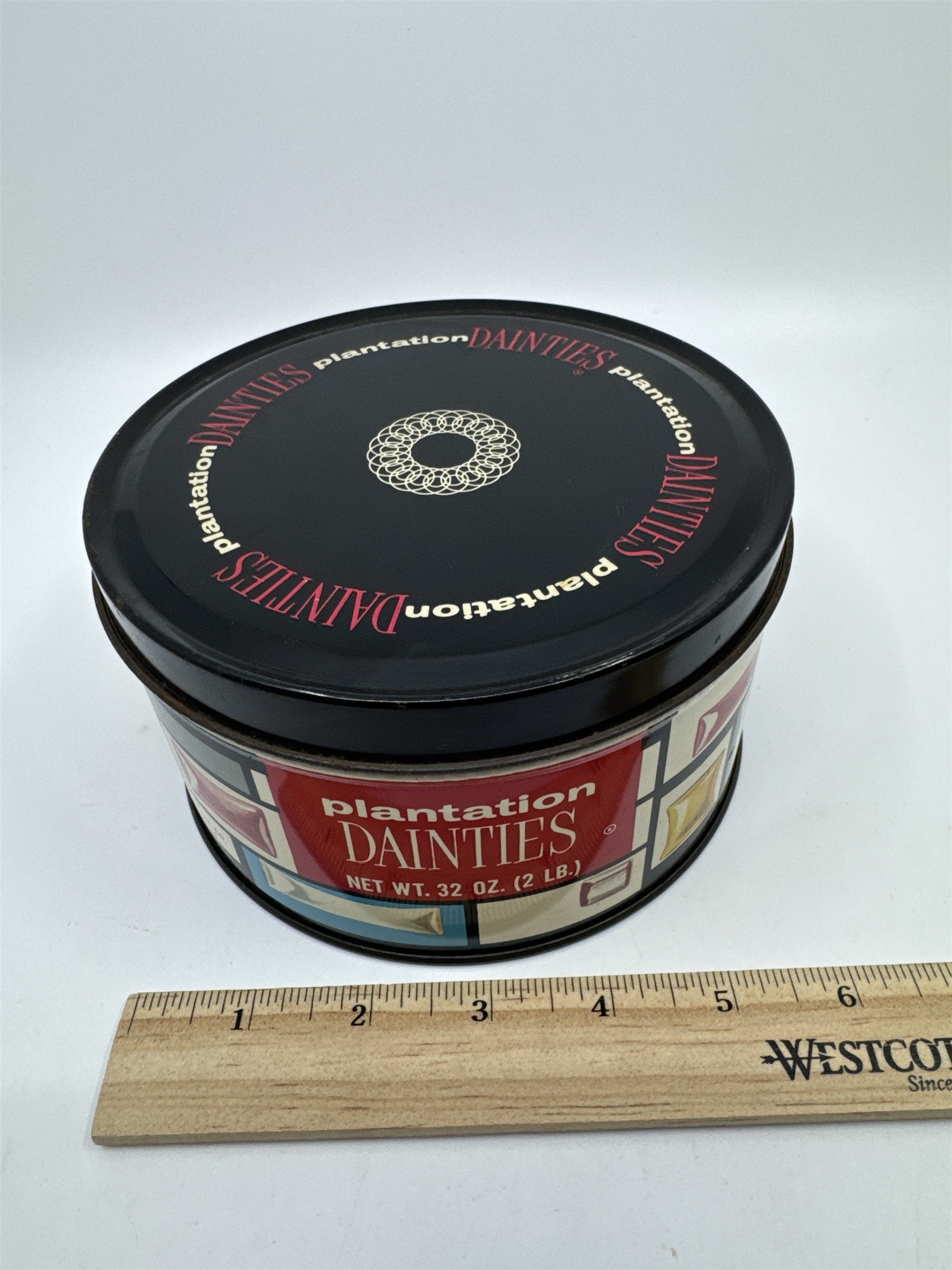Vintage Plantation Dainties 32 Oz. Empty Advertising Candy Tin