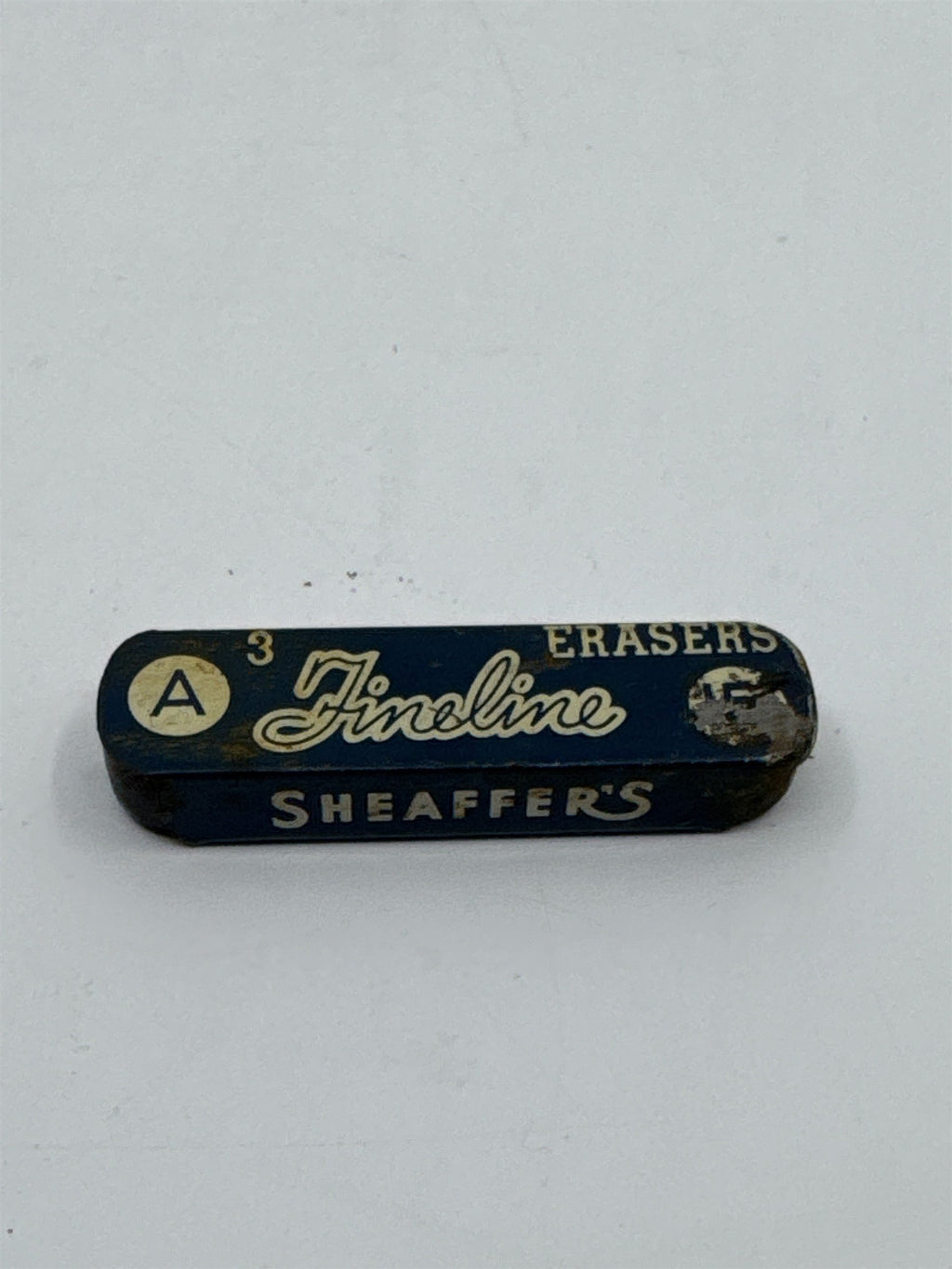 Vintage Sheaffer's Fineline Erasers Empty Blue Advertising Tin