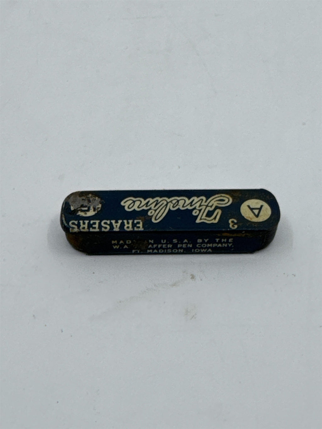 Vintage Sheaffer's Fineline Erasers Empty Blue Advertising Tin