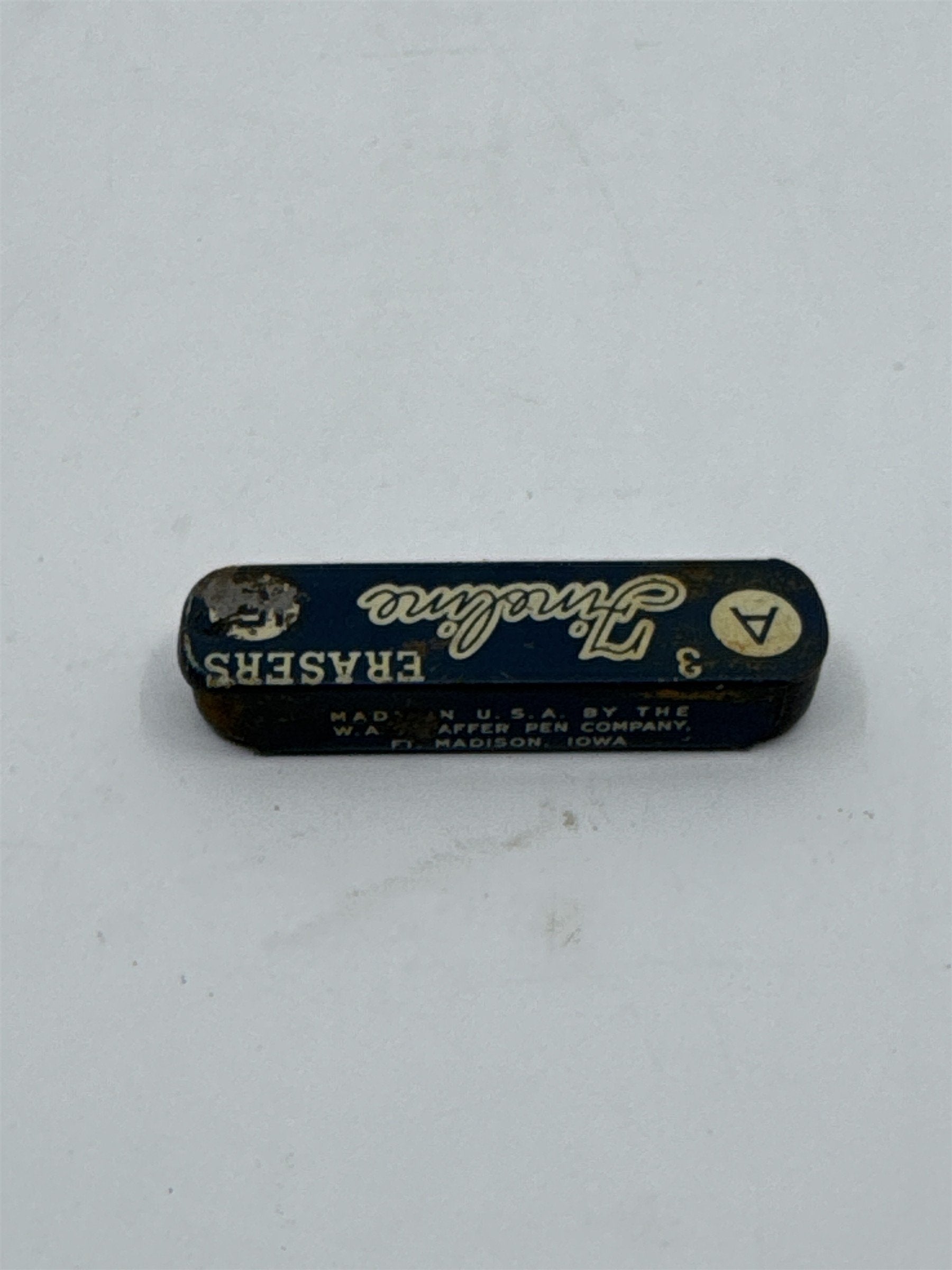 Vintage Sheaffer's Fineline Erasers Empty Blue Advertising Tin