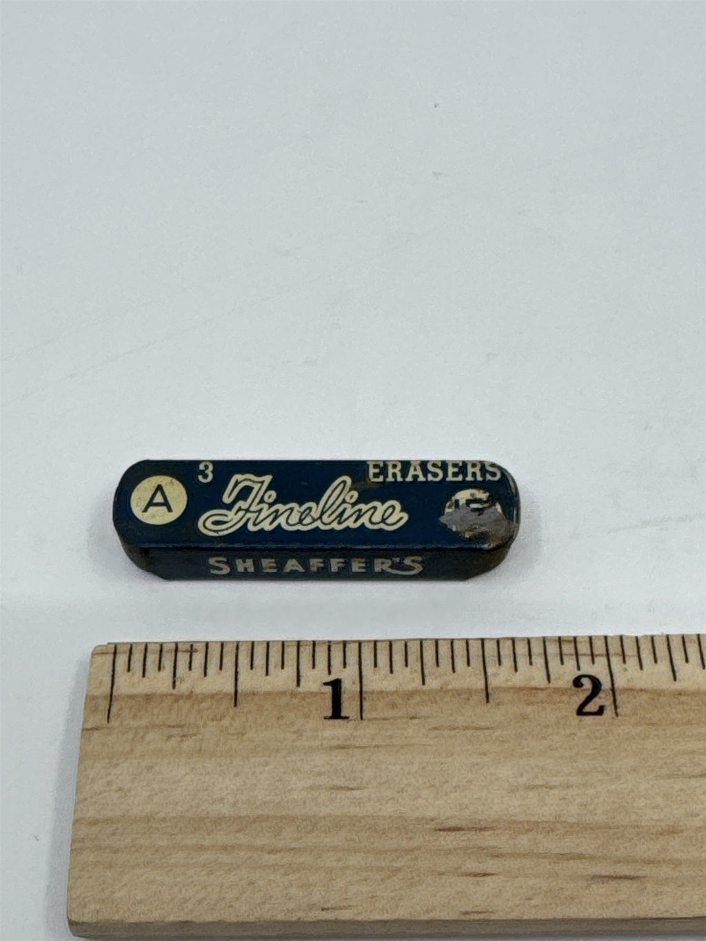 Vintage Sheaffer's Fineline Erasers Empty Blue Advertising Tin
