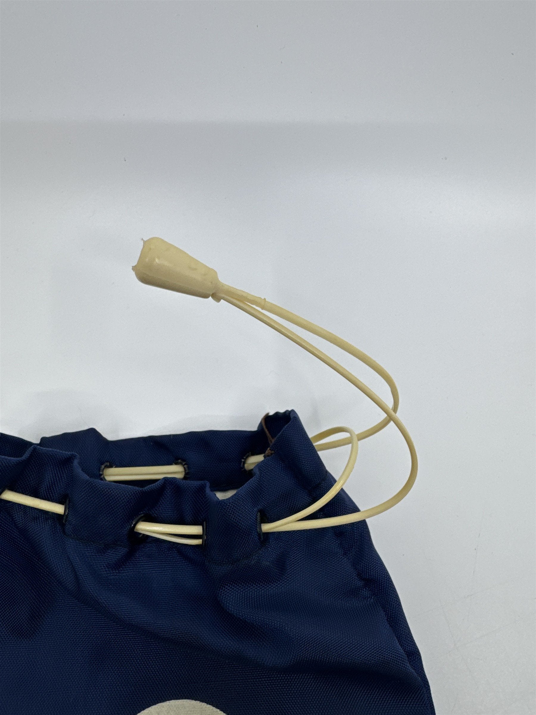 Vintage United Penn Bank Drawstring Canvas Blue Deposit Bag Money Bag