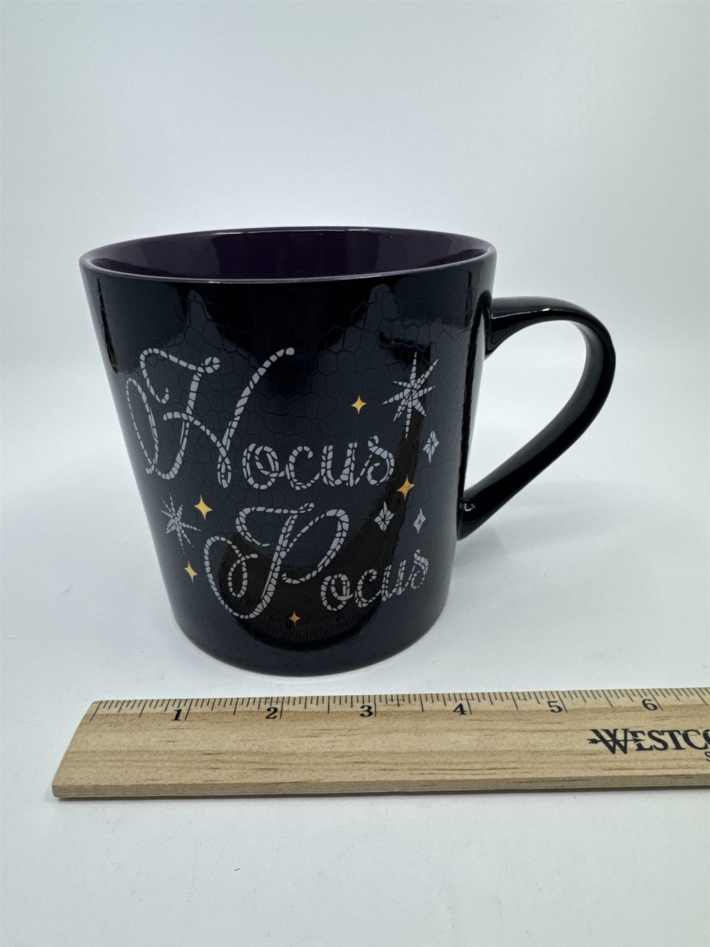 Black And Purple Halloween Hocus Pocus Coffee Mug By Cobwebs And Cauldrons