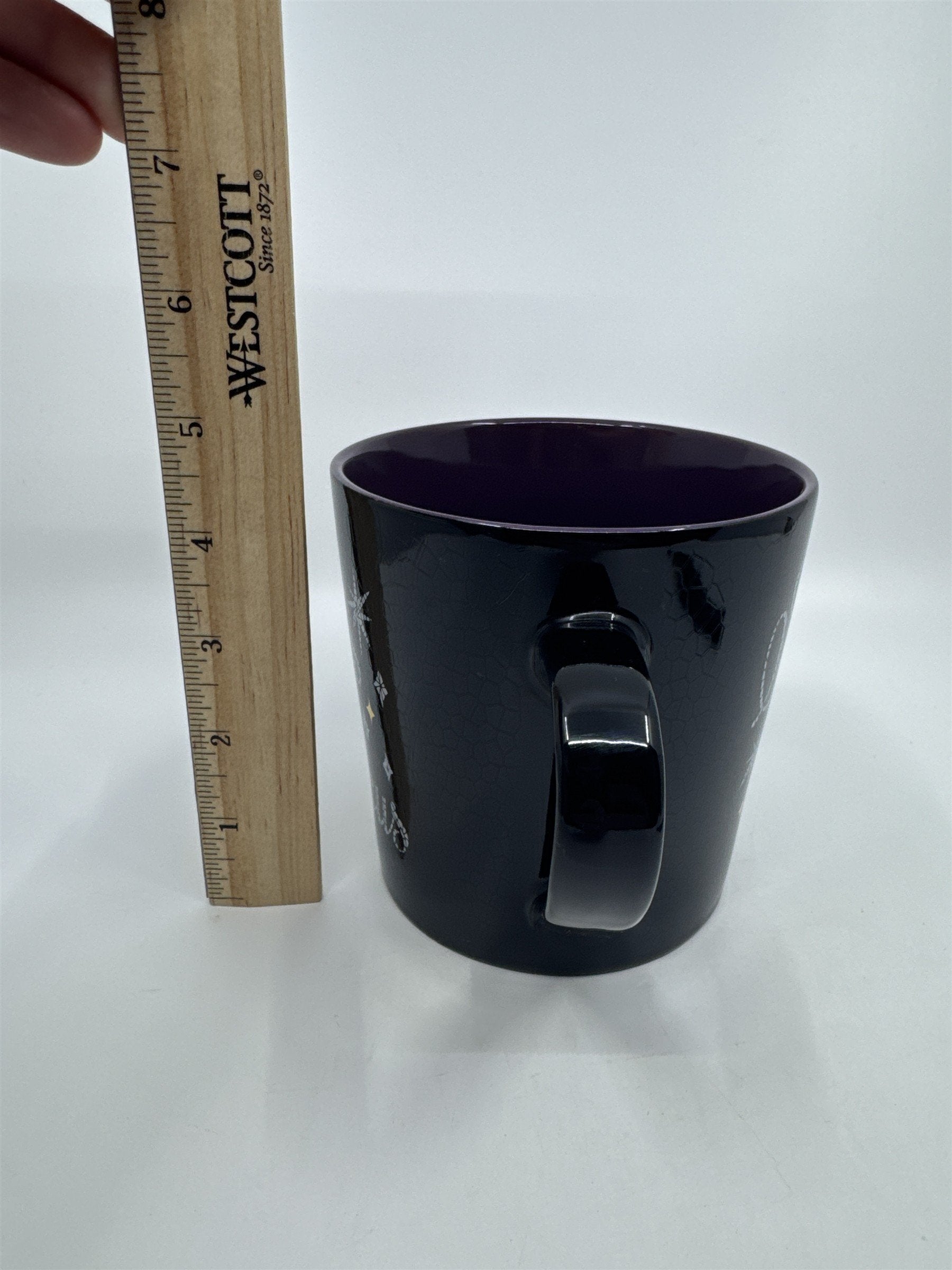 Black And Purple Halloween Hocus Pocus Coffee Mug By Cobwebs And Cauldrons