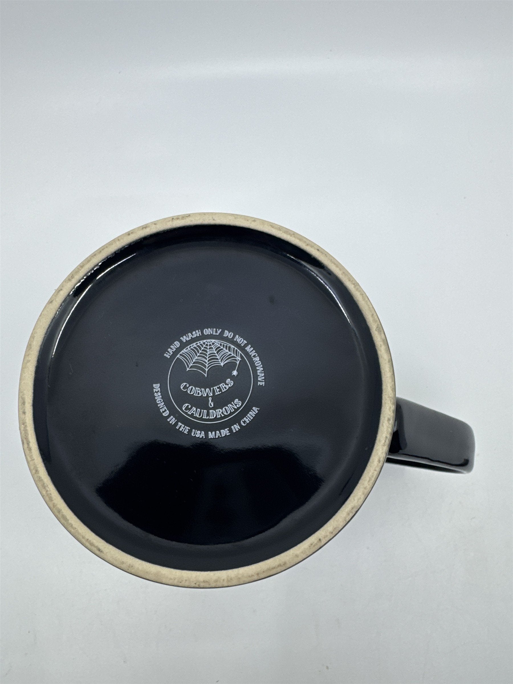 Black And Purple Halloween Hocus Pocus Coffee Mug By Cobwebs And Cauldrons