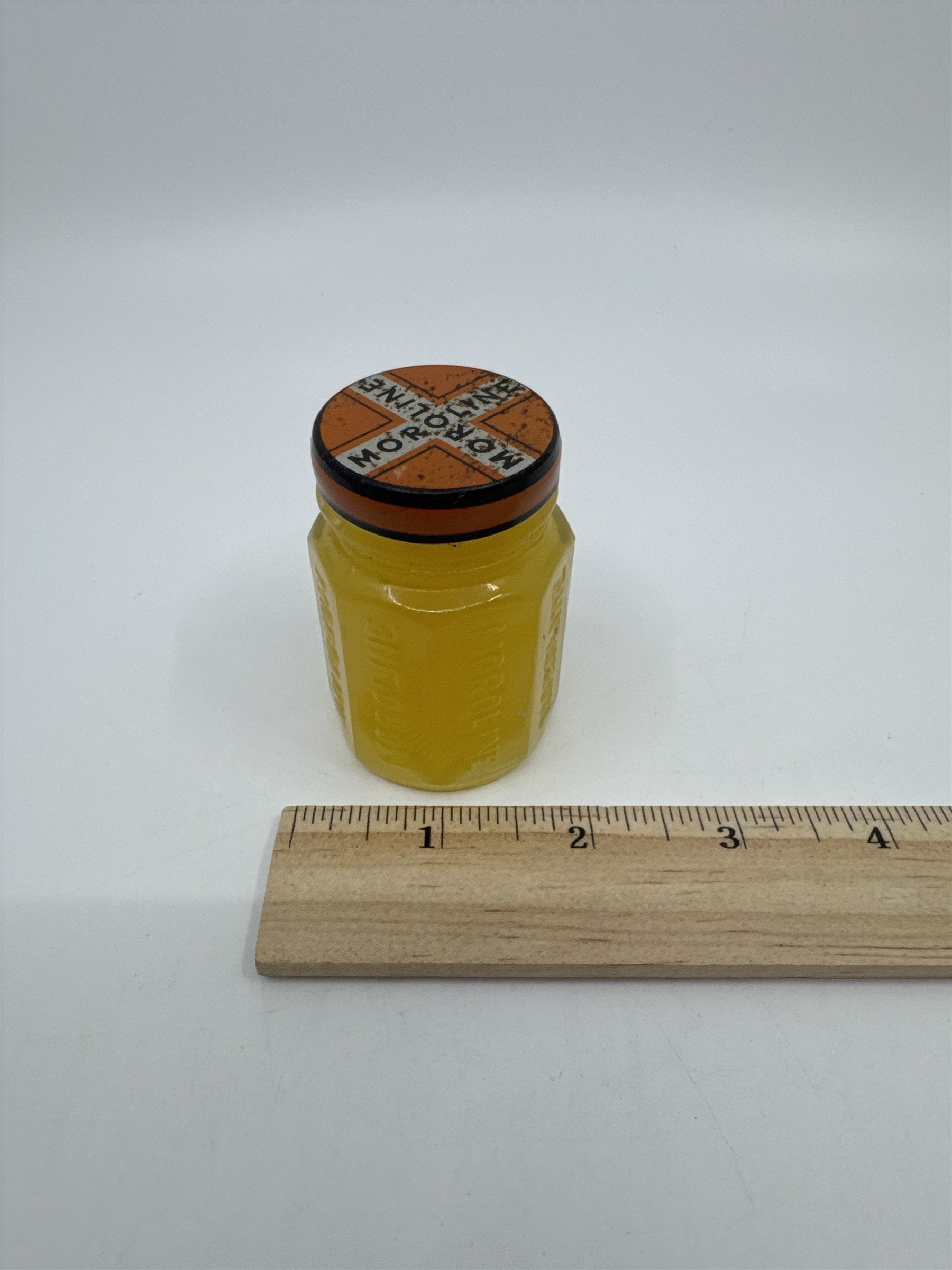 Vintage Moroline First Aid Petroleum Jelly Full Glass Jar