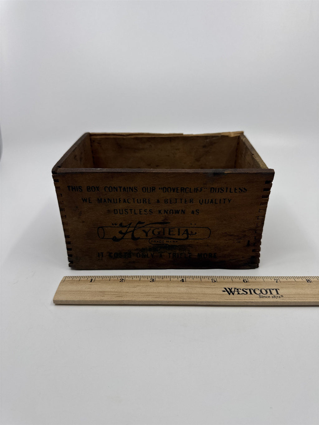 Vintage Wooden Dovercliff Dustless The American Crayon Company Empty Box