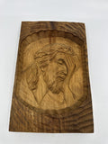 Vintage Wooden Handcarved Jesus Face Drewnie Josef Smollen Poland