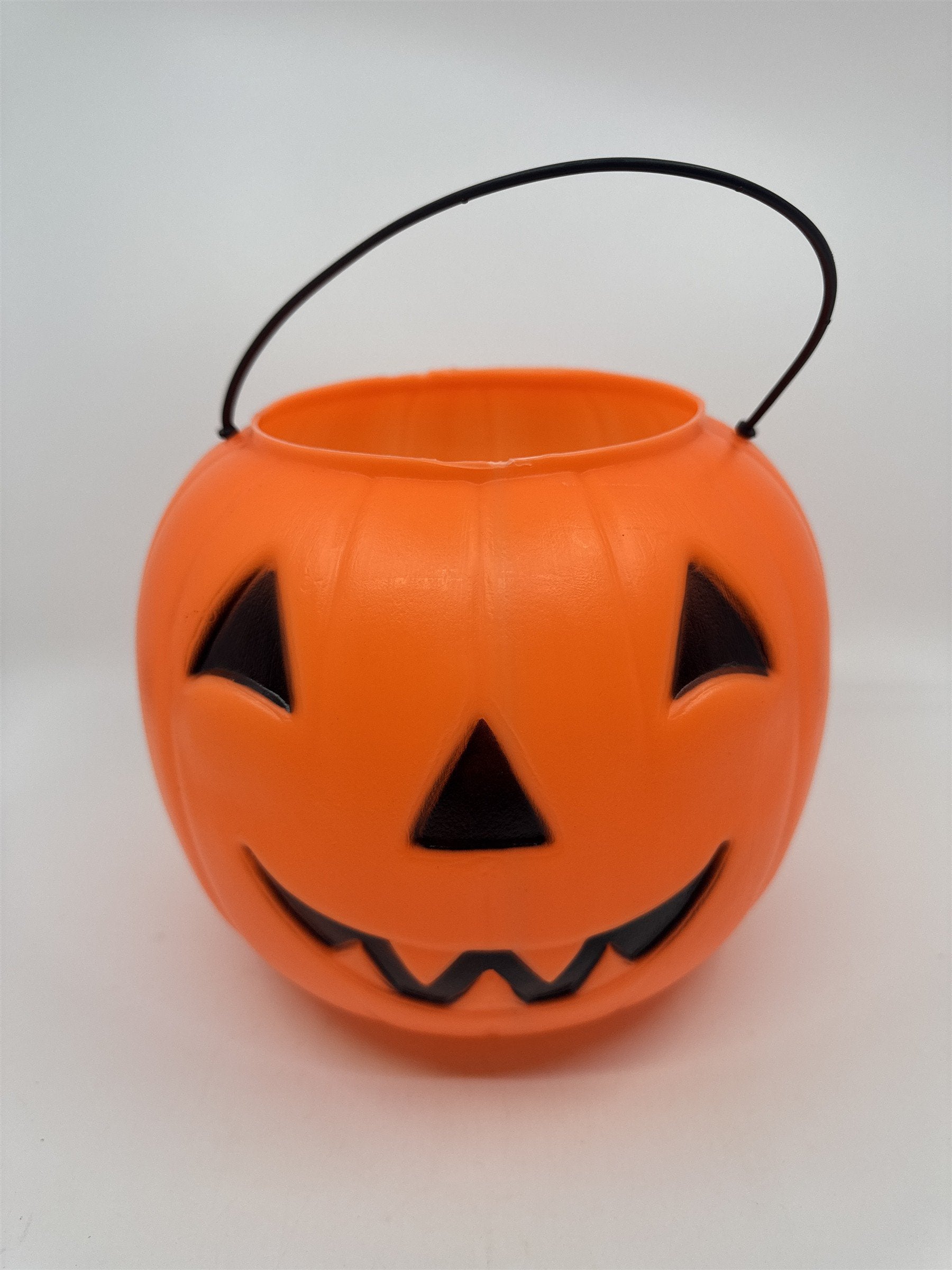 Vintage General Blow Mold Jack-O-Lantern Pumpkin Candy Bucket Pail