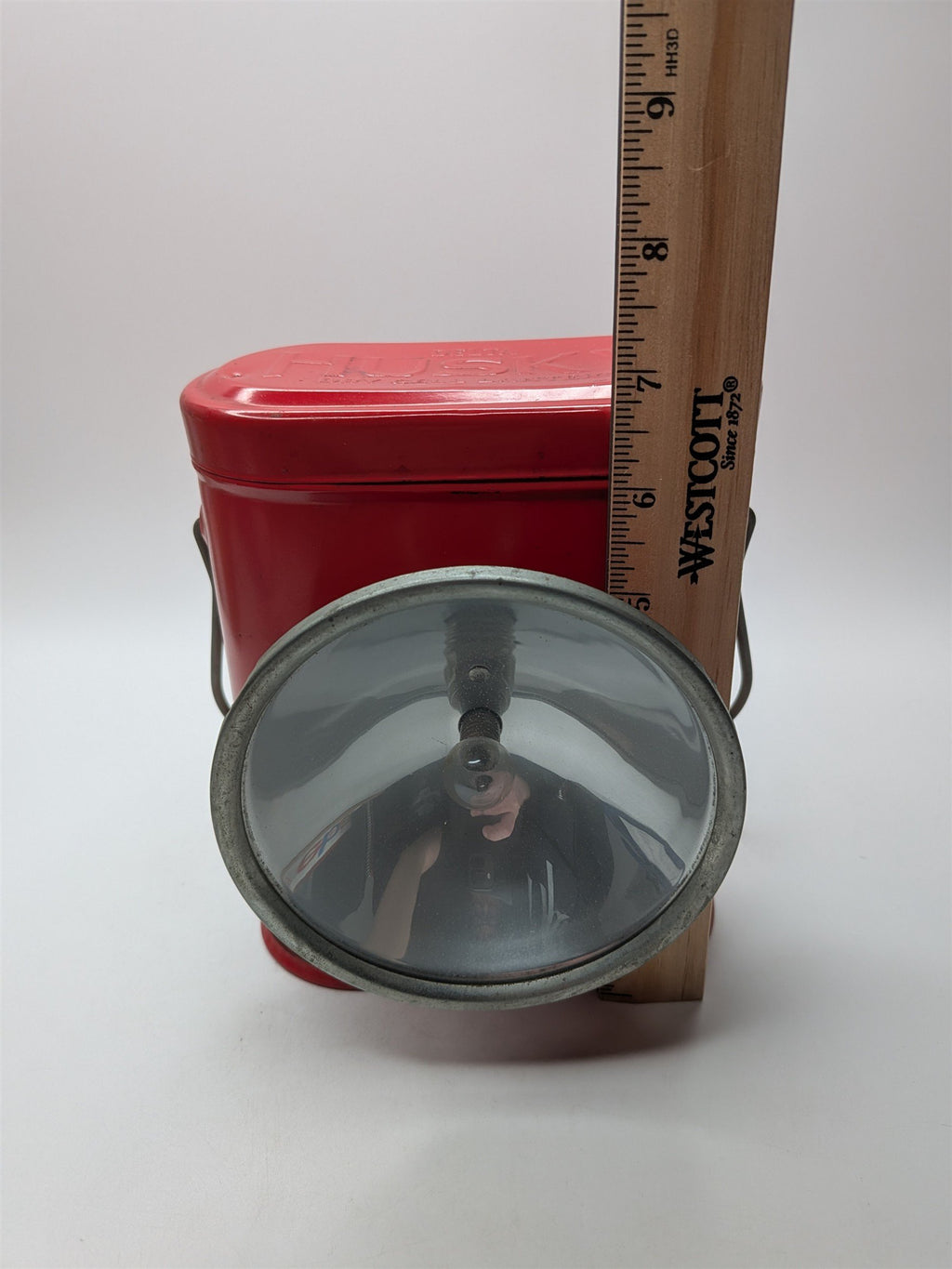Vintage Lantern Red Delta Elec Co Husky Railroad Theater Hanging Lamp