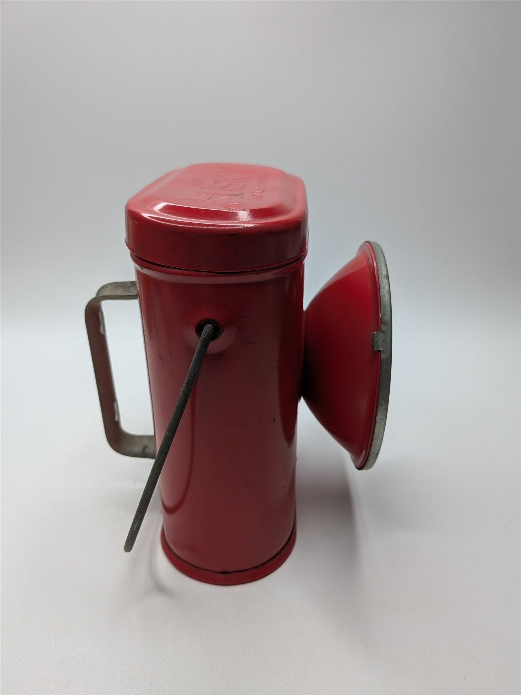 Vintage Lantern Red Delta Elec Co Husky Railroad Theater Hanging Lamp