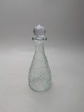 Vintage Apothecary Jar Perfume Potion Bottle Pebbled Round /w Plastic Stopper