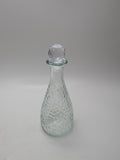 Vintage Apothecary Jar Perfume Potion Bottle Pebbled Round /w Plastic Stopper